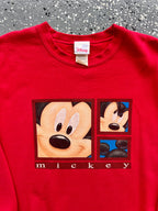 1472 - Red Mickey Box Crewneck - L