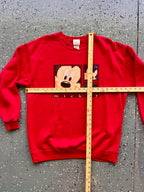 1472 - Red Mickey Box Crewneck - L