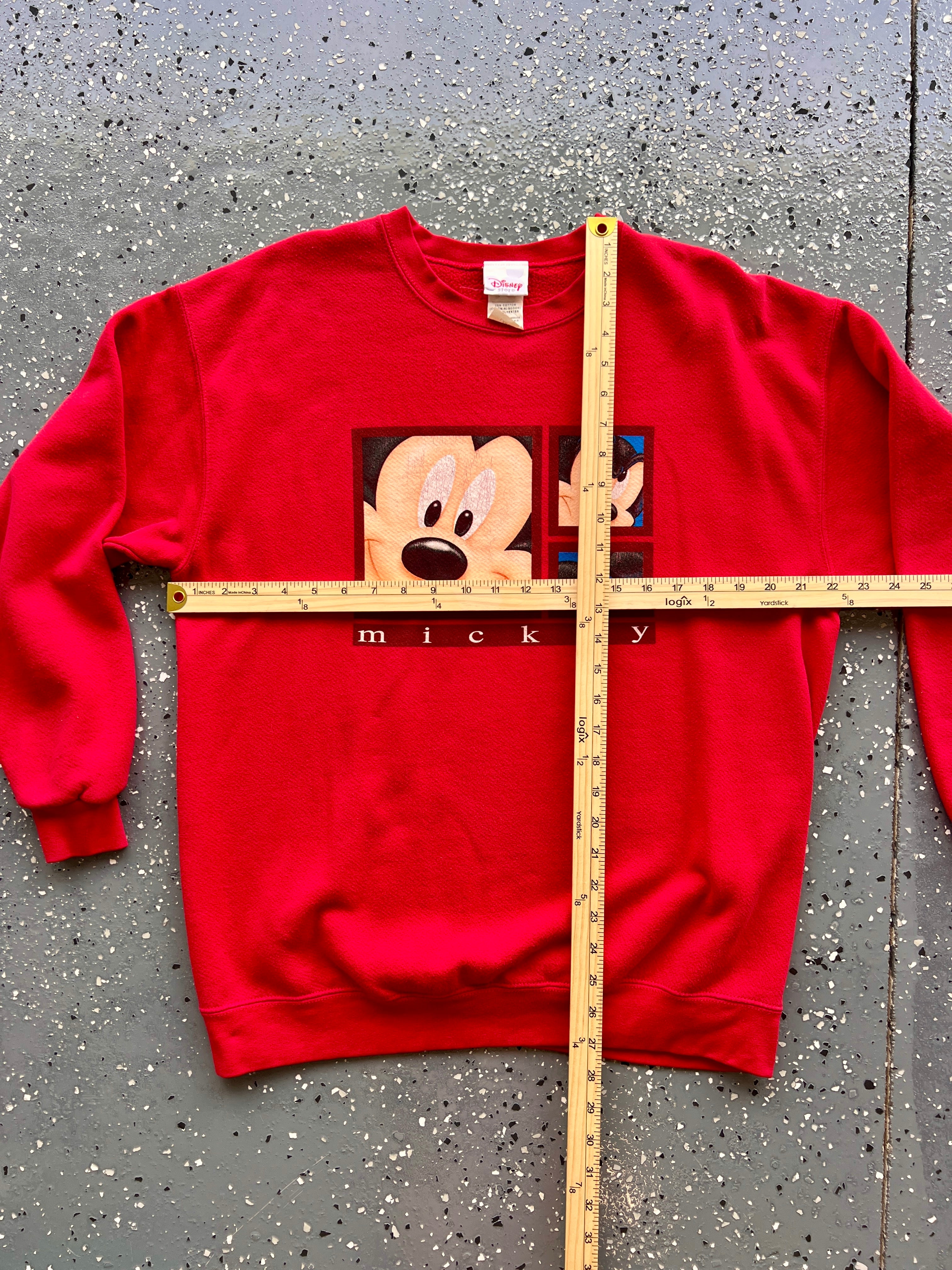 1472 - Red Mickey Box Crewneck - L