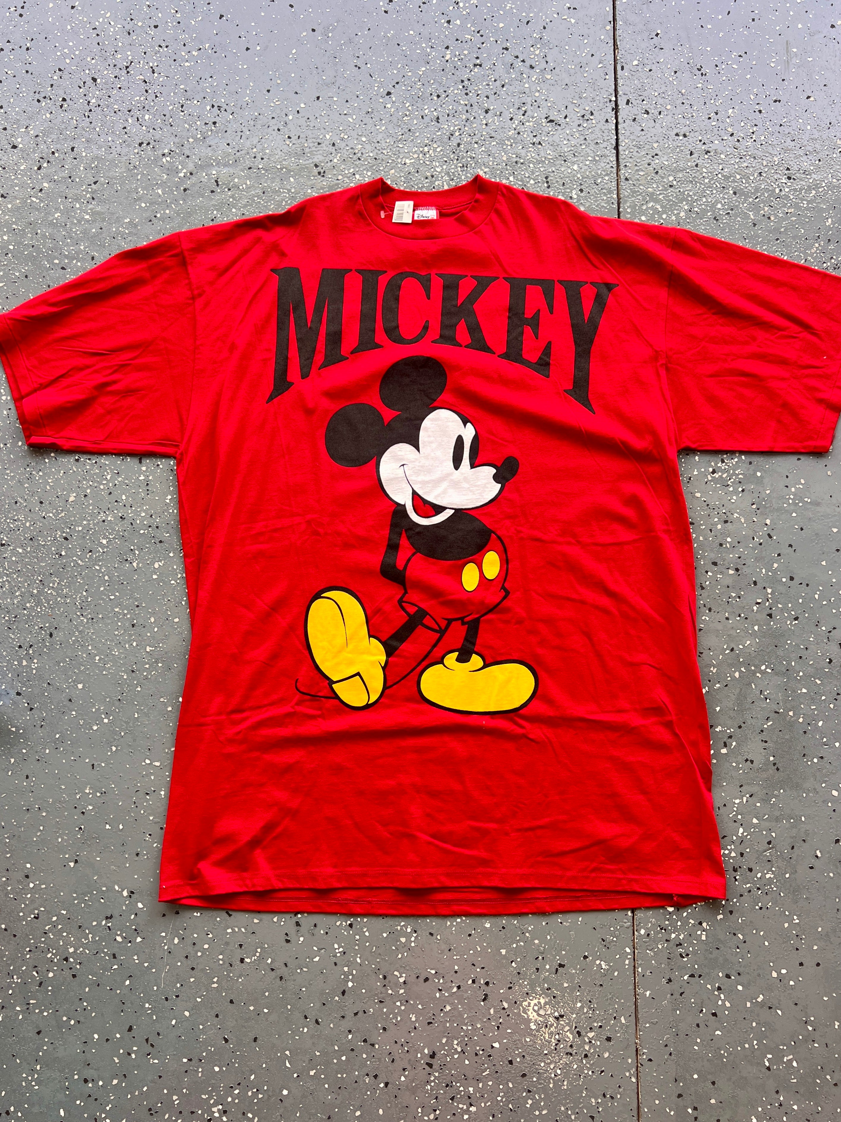 1473 - NWT Red Disney Designs Classic Standing Mickey Tee - OSFA