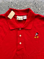 1475 - NWT Red Embroidered Classic Mickey Polo - 2XL