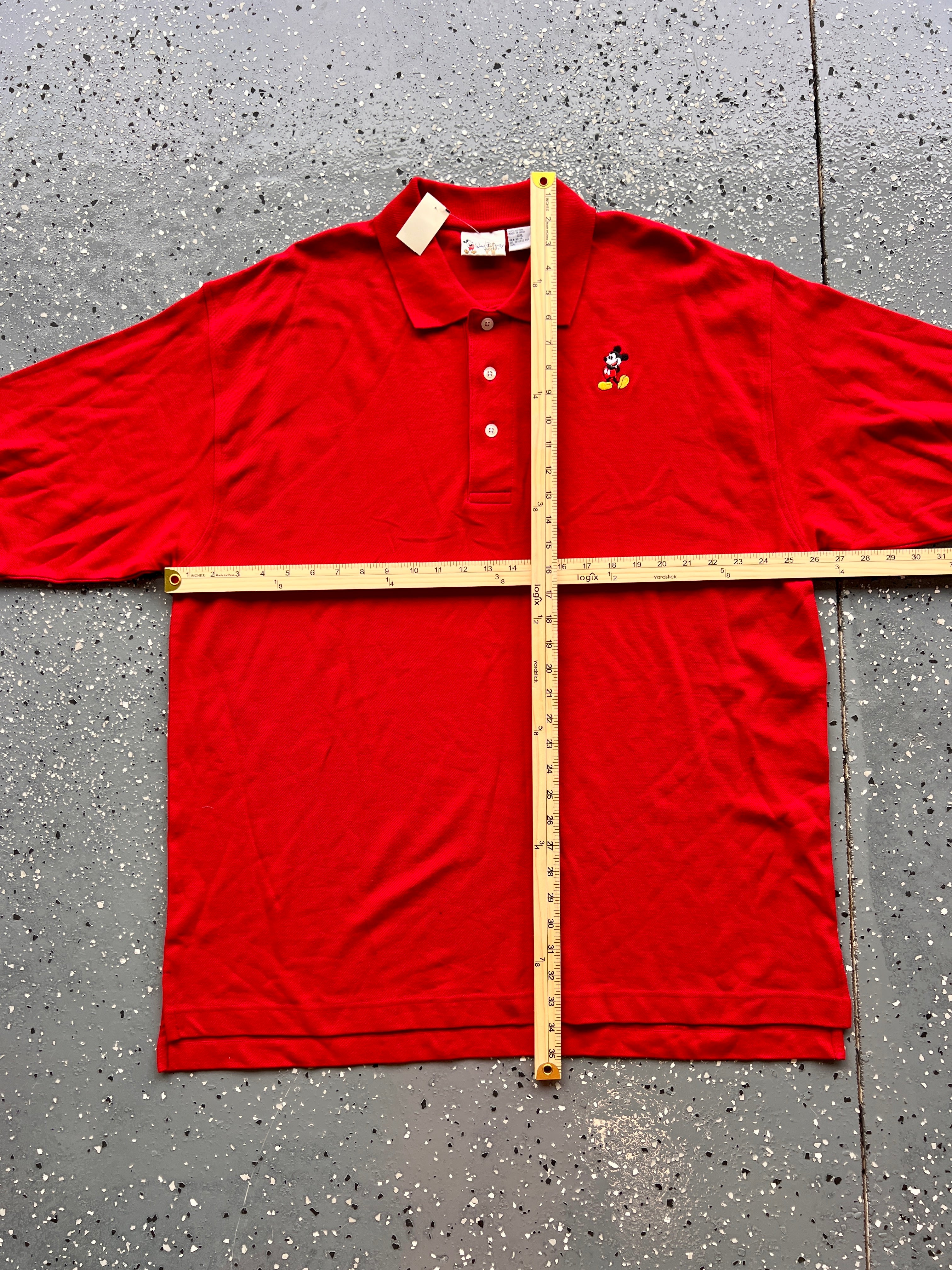 1475 - NWT Red Embroidered Classic Mickey Polo - 2XL