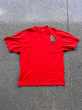 1476 - Red Embroidered Film Strip Goofy Pocket Tee - XL