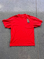 1476 - Red Embroidered Film Strip Goofy Pocket Tee - XL