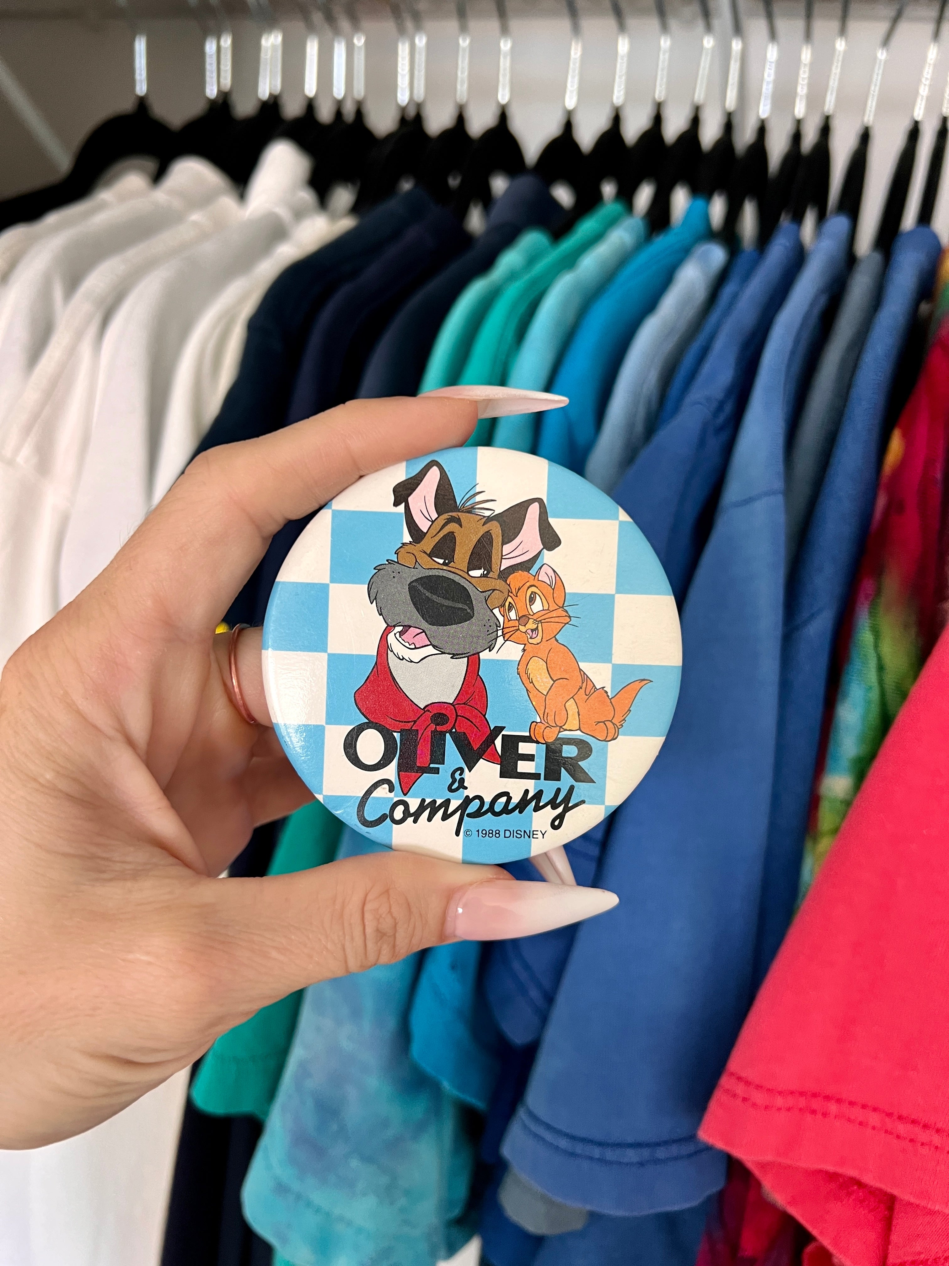 Jumbo Checkered Oliver & Company Button