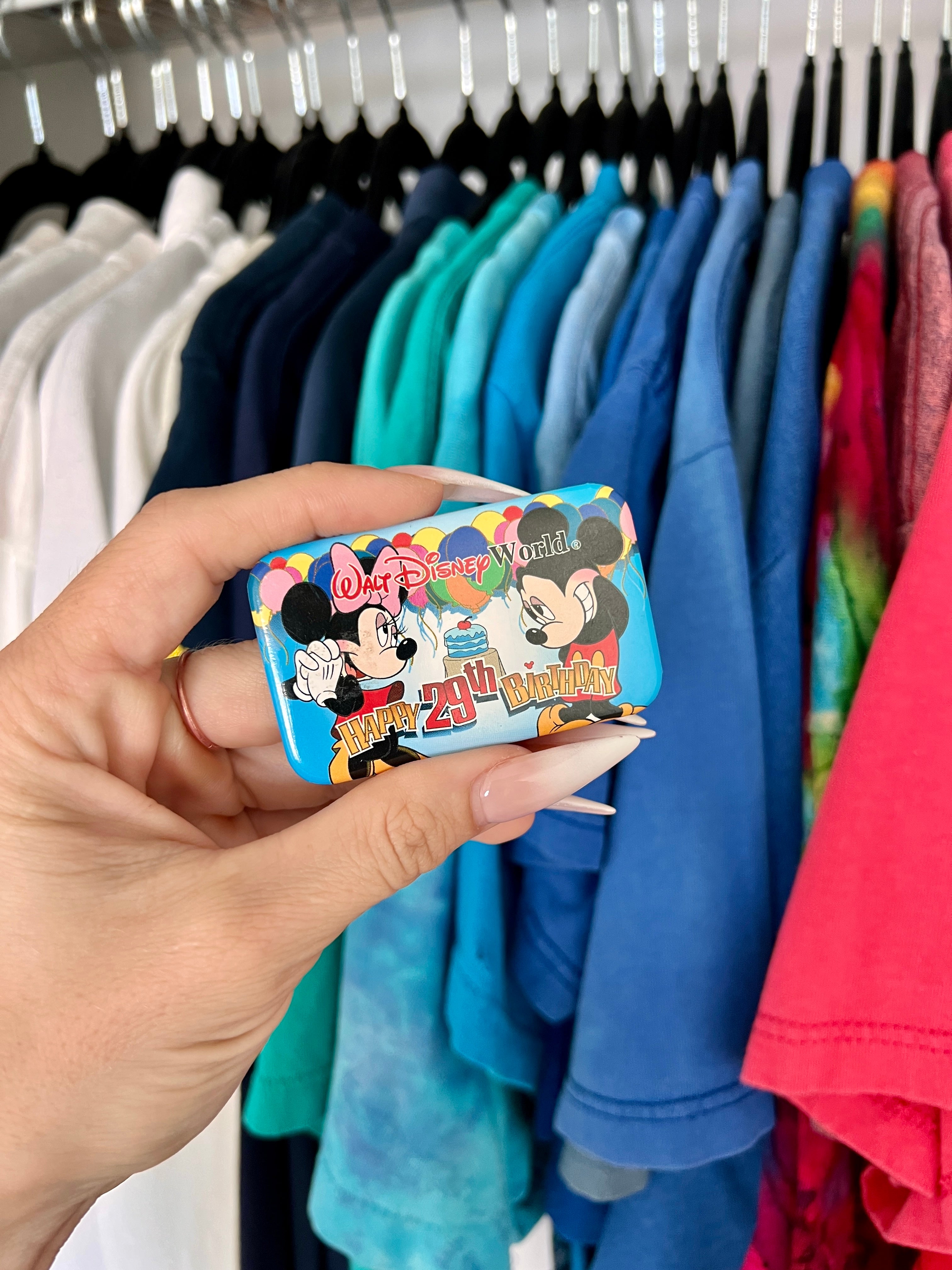 Happy 29th Birthday Mickey & Minnie Button