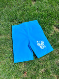 Disco Ball Biker Shorts SPACESHIP EARTH BLUE
