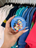 Jumbo Blue Mickey, Donald, Goofy Disneyland Button