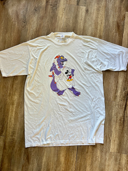 841 -White Figment Mickey Poncho Tee - OSFA