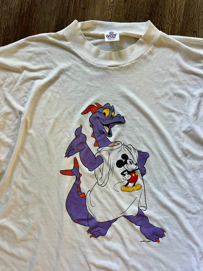 841 -White Figment Mickey Poncho Tee - OSFA