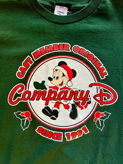 808 -Green Company D Santa Mickey Tee - L