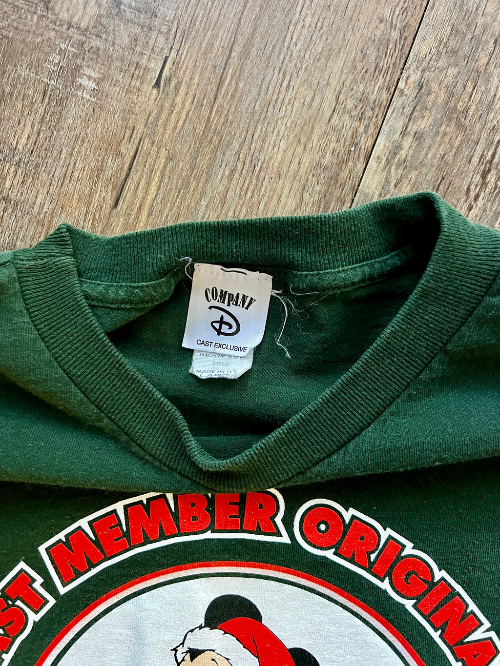 808 -Green Company D Santa Mickey Tee - L