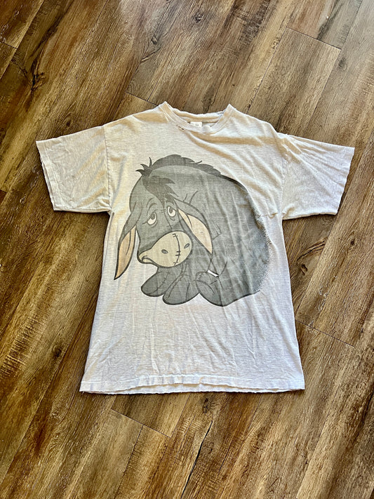 799 -Grey Thrashed Big Eeyore WYM I Am Smiling Tee - XL