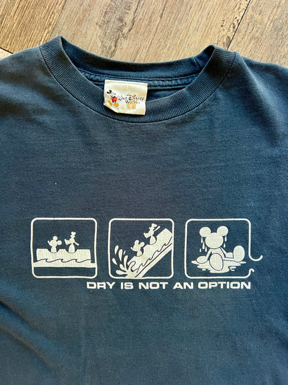 779 -Black Splash Mountain Dry is Not An Option Flume Box Tee - M