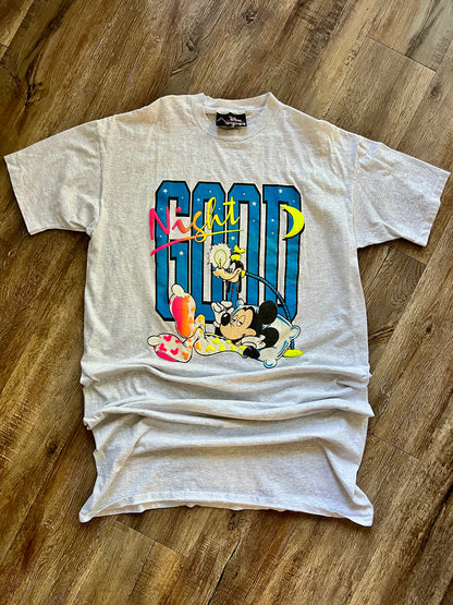 798 -Grey Neon Goodnight Goofy Lamp Sleep Shirt - OSFA