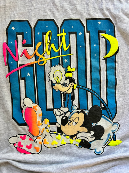 798 -Grey Neon Goodnight Goofy Lamp Sleep Shirt - OSFA