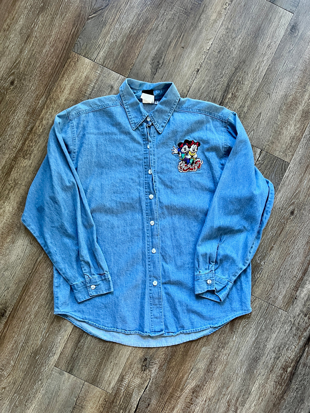771 -Denim Street Mickey & Minnie Button Up - XL