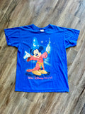 773 -Blue Sorcerer Mickey WDW Logo Sleep Shirt - OSFA