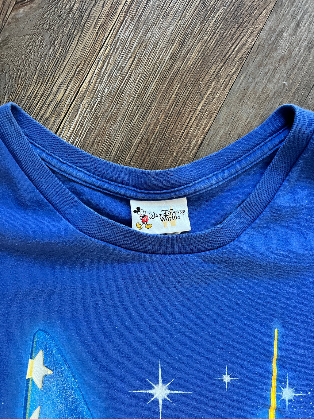 773 -Blue Sorcerer Mickey WDW Logo Sleep Shirt - OSFA