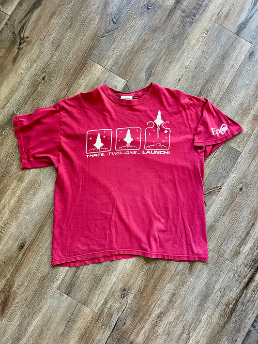 810 -Red Mission Space Launch Box Tee - XL