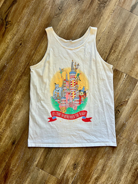 784 -White 35th Anniversary Cake Castle Tank Top - 2X