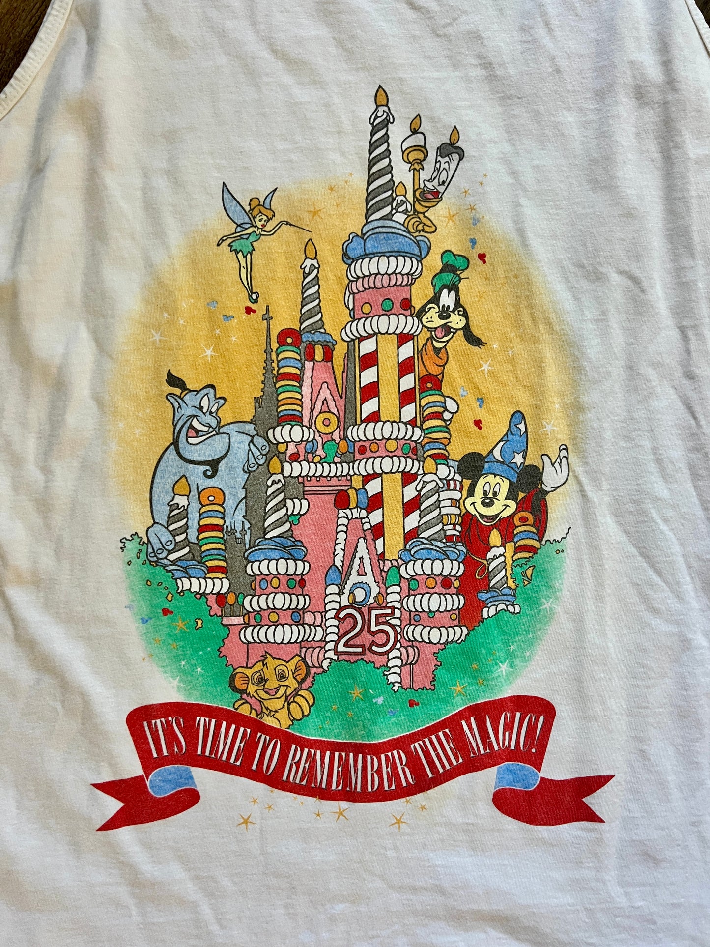 784 -White 35th Anniversary Cake Castle Tank Top - 2X