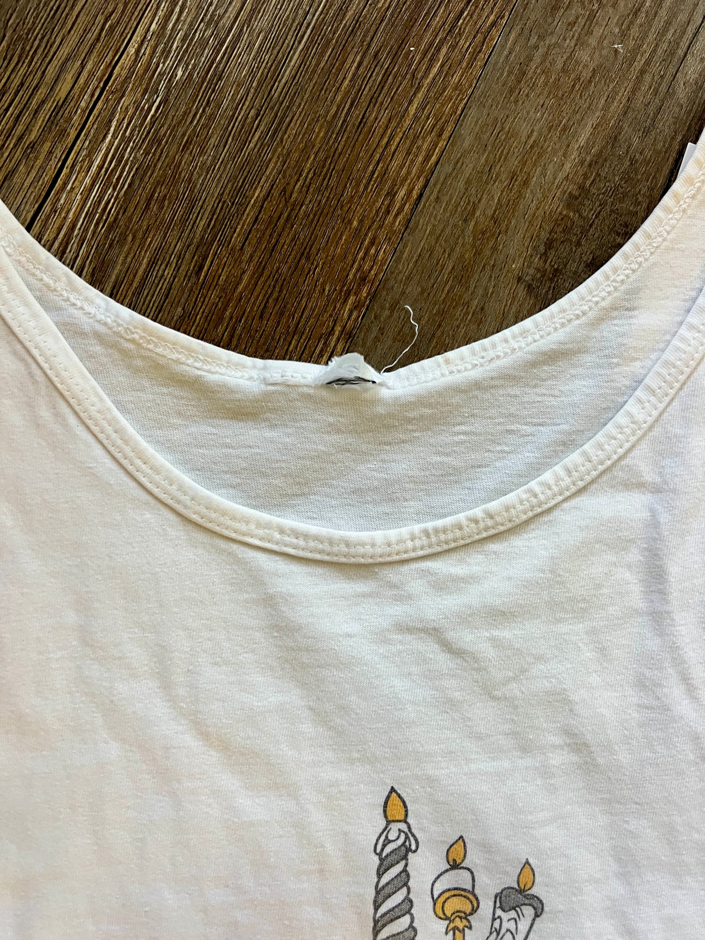 784 -White 35th Anniversary Cake Castle Tank Top - 2X