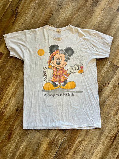 794 -Grey Mickey I Love Cheese Coffee Mug Sleep Shirt - OSFA