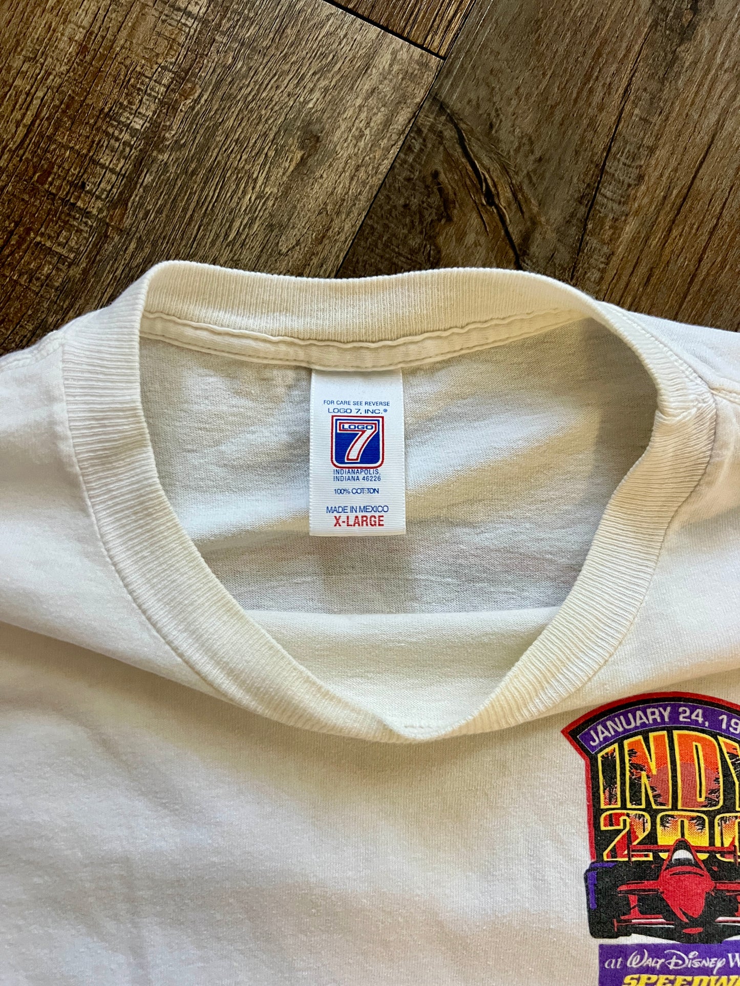 793 -White White WDW Indy Speedway 1999 Tee - 2X