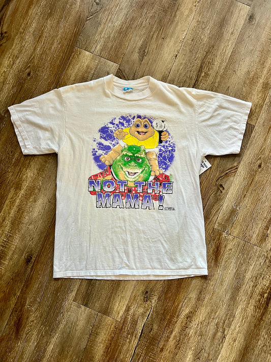 787 -White Not The Mama Dinosaurs Tee - L