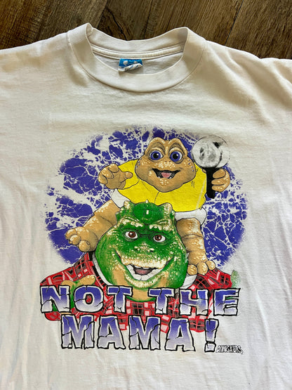 787 -White Not The Mama Dinosaurs Tee - L