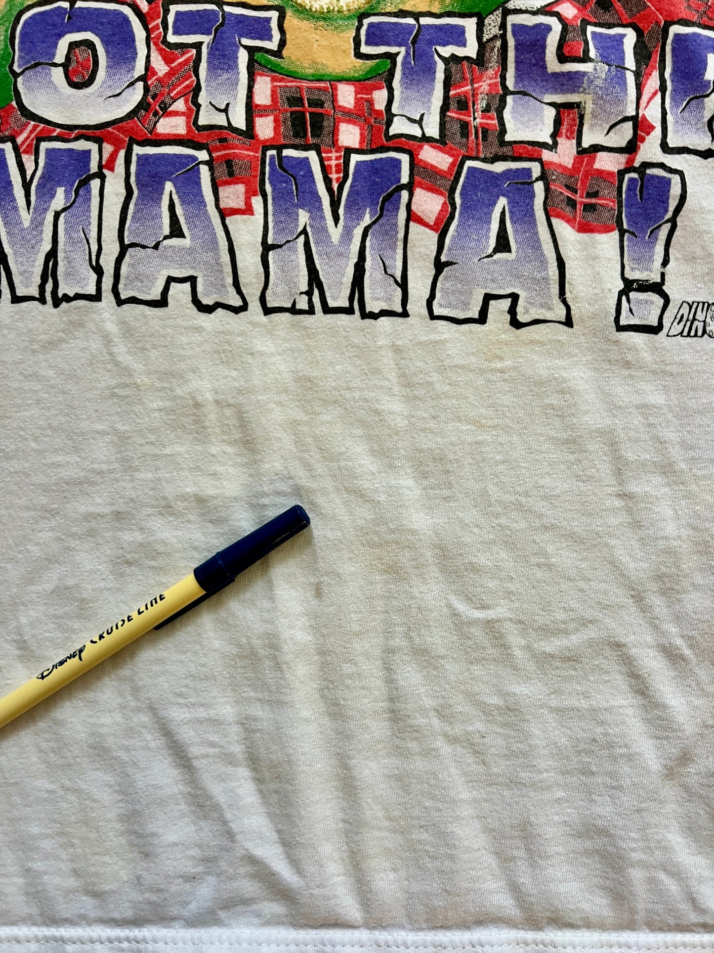 787 -White Not The Mama Dinosaurs Tee - L