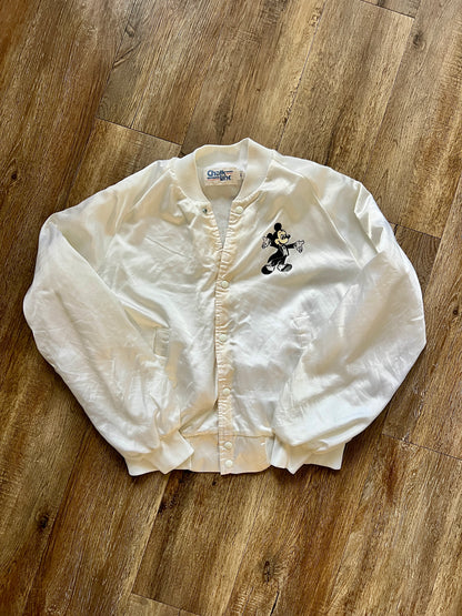 783 -White Satin Sixty Years Mickey Jacket - L