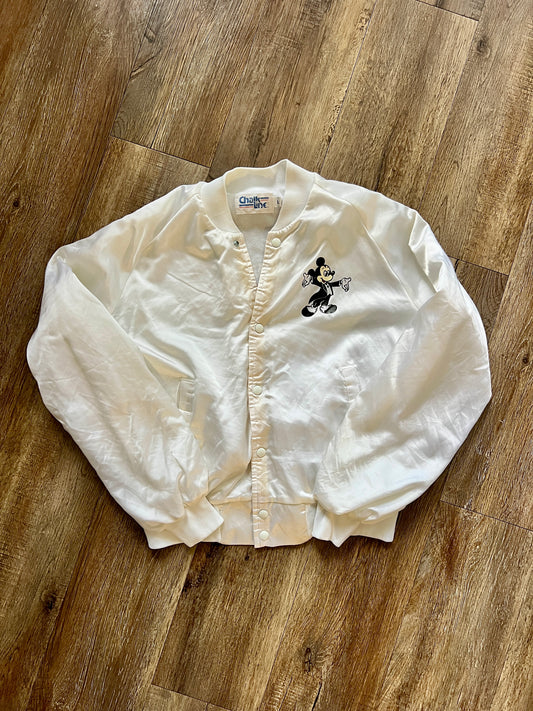 783 -White Satin Sixty Years Mickey Jacket - L