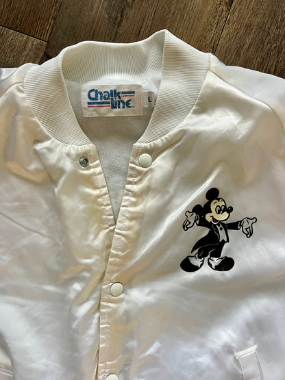 783 -White Satin Sixty Years Mickey Jacket - L