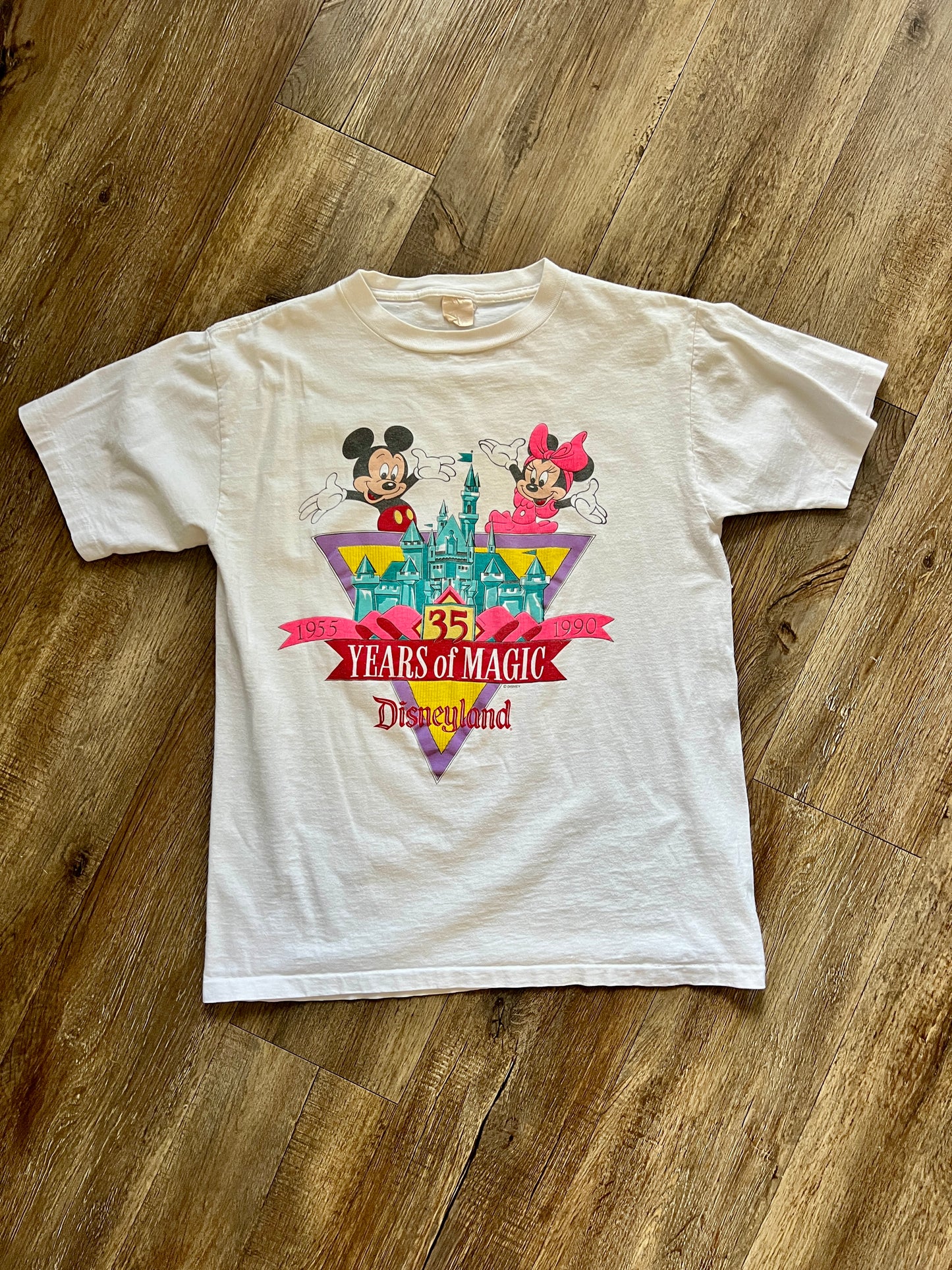 698 -White Disneyland 35 Years of Magic Tee - L