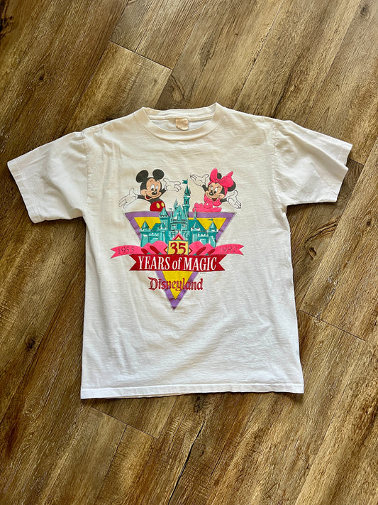 698 -White Disneyland 35 Years of Magic Tee - L