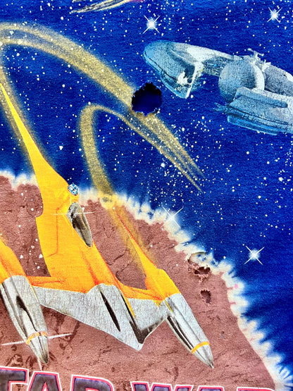 842 -Blue Tie-Dye Star Wars The Phantom Menace Tee - XL