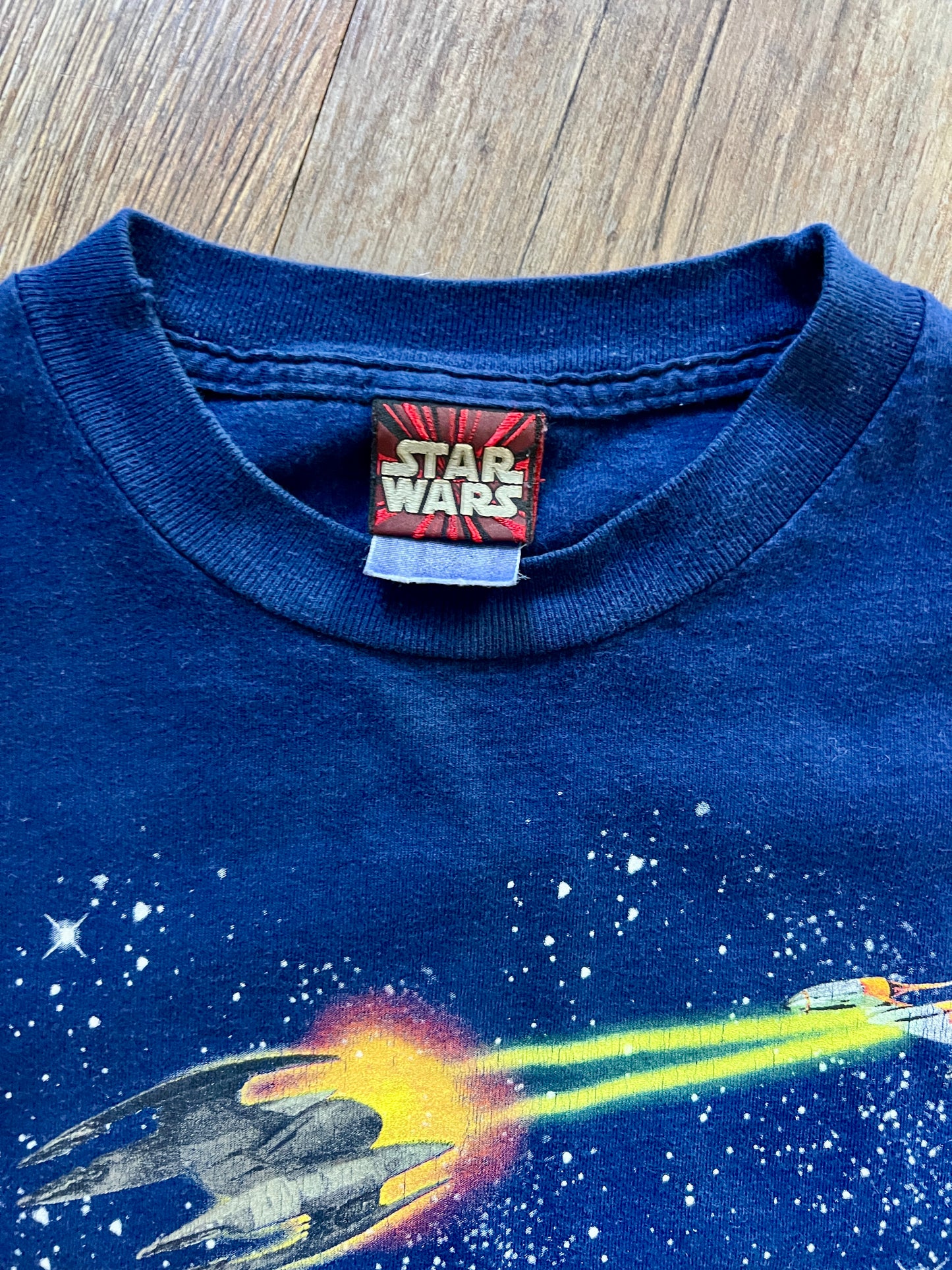 842 -Blue Tie-Dye Star Wars The Phantom Menace Tee - XL