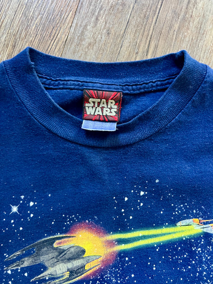 842 -Blue Tie-Dye Star Wars The Phantom Menace Tee - XL
