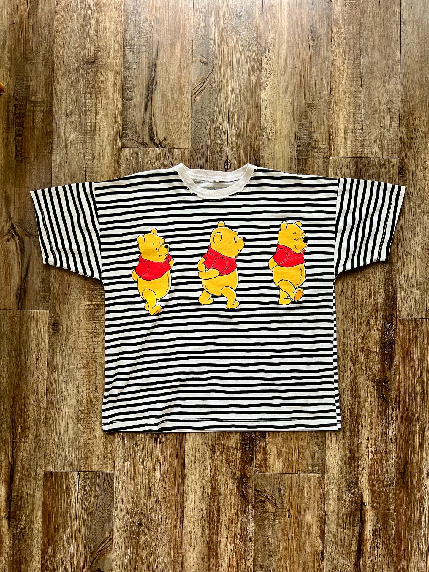 243 -Black & White Striped WTP Walking Tee - L