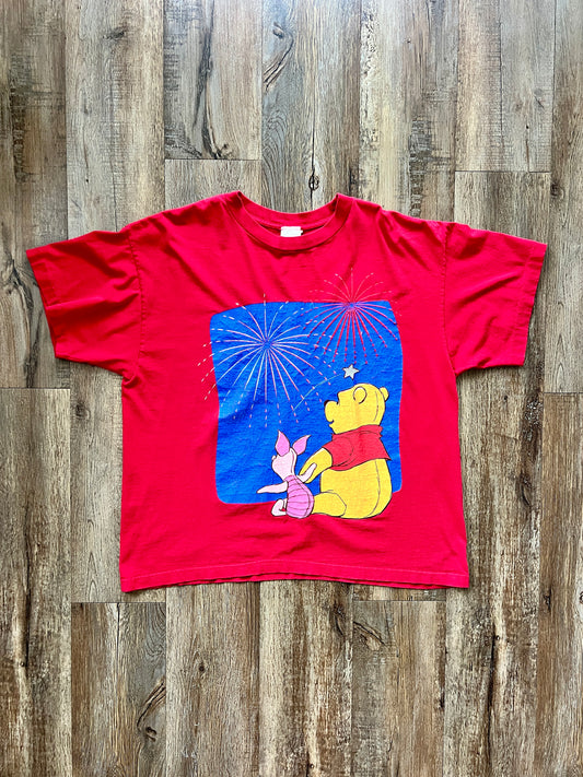 244 -Red WTP & Piglet Fireworks Tee - XL