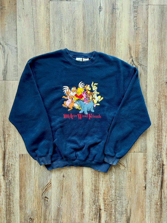 208 - Navy Sherpa 100 Acre Wood Gang Pullover - S