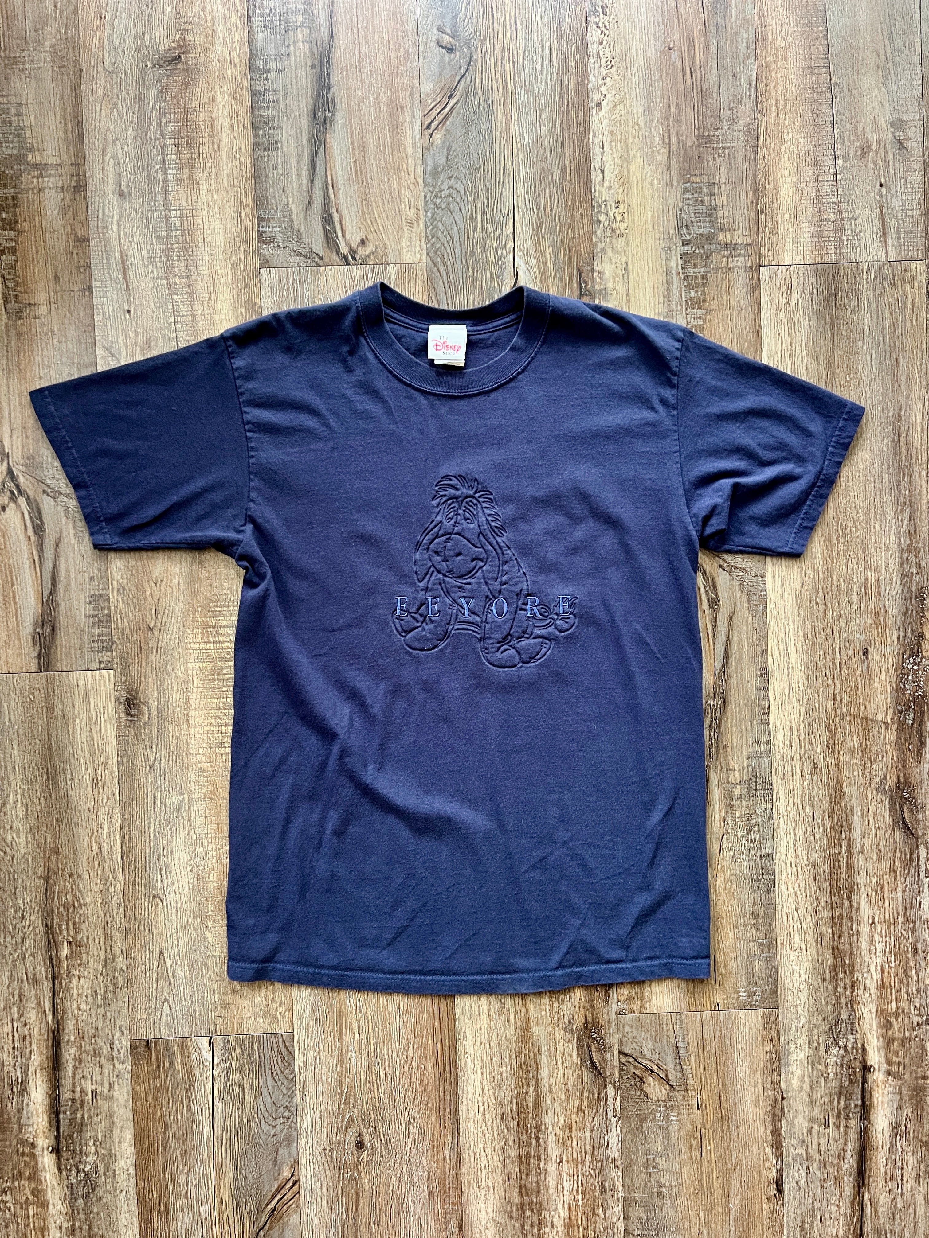 207 -Navy Eeyore Embroidered Tee - L
