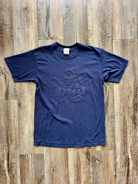 207 -Navy Eeyore Embroidered Tee - L