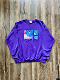 225 -Purple Eeyore Box Crewneck - 2X