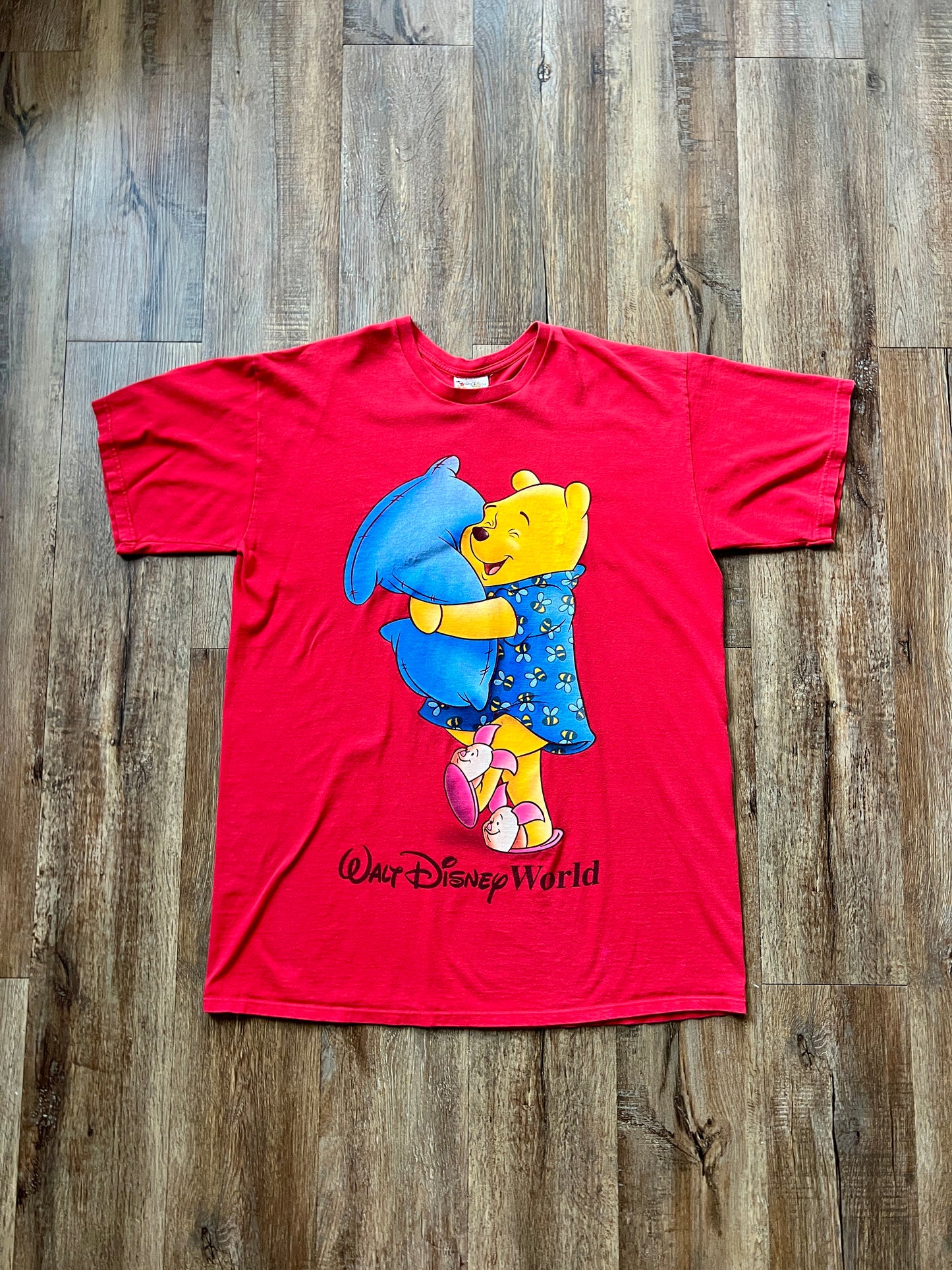 197 -Red WTP PJs Piglet Slippers WDW Logo Sleep Shirt - OSFA