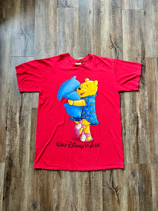 197 -Red WTP PJs Piglet Slippers WDW Logo Sleep Shirt - OSFA