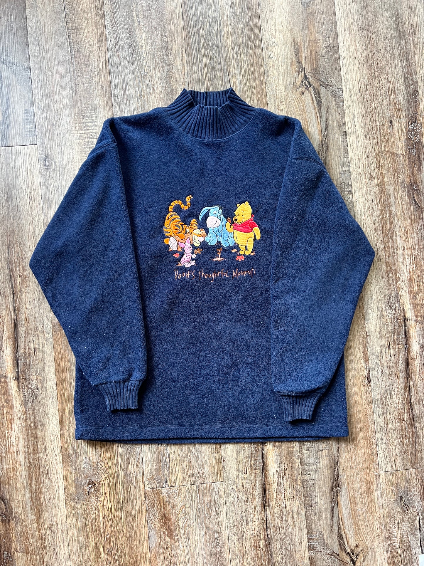 195 - Navy Pooh's Thotful Moments Sweater Pullover - L