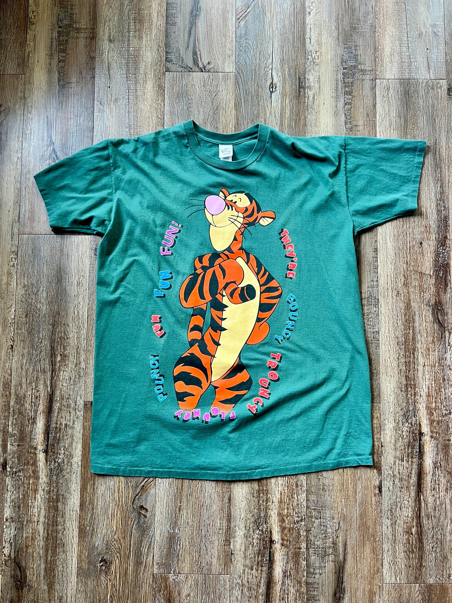 201 -Forest Green Tigger They're Bouncy Sleep Shirt - OSFA